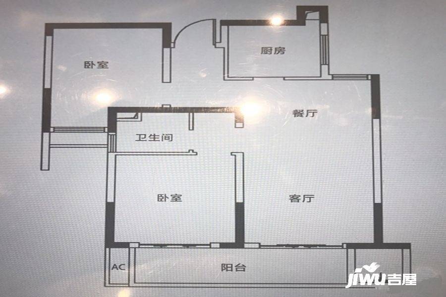 吉宝澜岸铭邸2室2厅1卫81㎡户型图