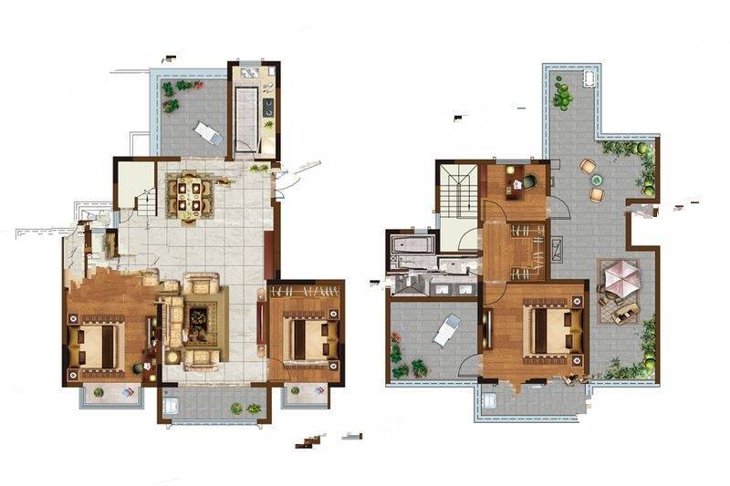 恒大御峰4室2厅2卫171㎡户型图