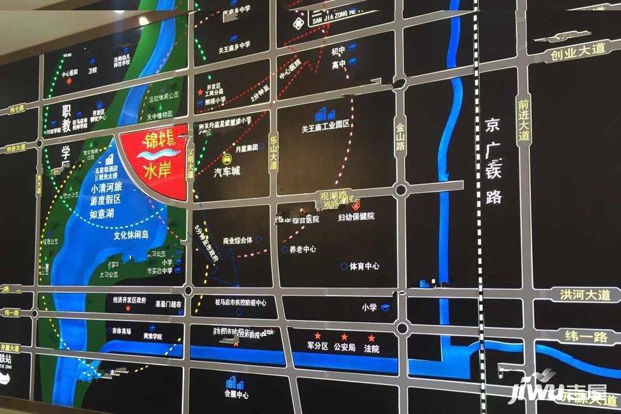锦城水岸周边及交通图