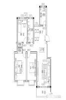 蔡都社区3室2厅1卫115㎡户型图