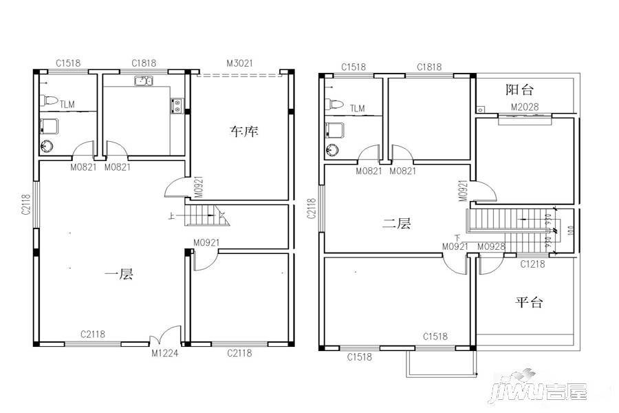 蔡都社区4室2厅2卫195㎡户型图