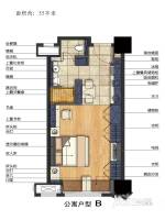 莱茵城市广场1室0厅1卫55㎡户型图