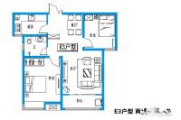 新龙御景城2室2厅1卫户型图