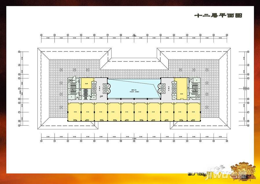 世功豪门国际2室1厅1卫135㎡户型图