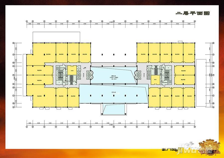 世功豪门国际2室1厅1卫90㎡户型图