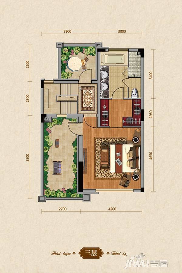 泛海国际居住区3室2厅4卫186㎡户型图