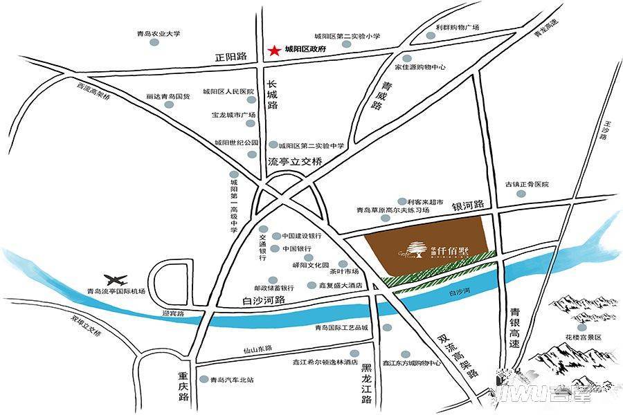 华地仟佰墅位置交通图图片