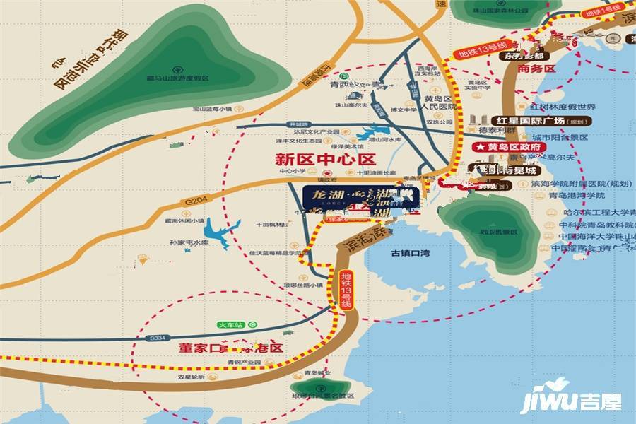 龙湖九里晴川位置交通图