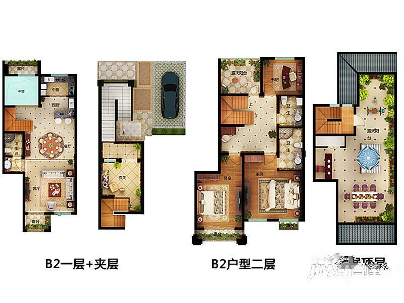 台湾大街4室2厅3卫175㎡户型图