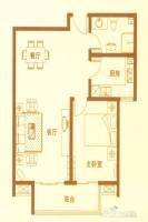 凤海苑1室2厅1卫90.7㎡户型图