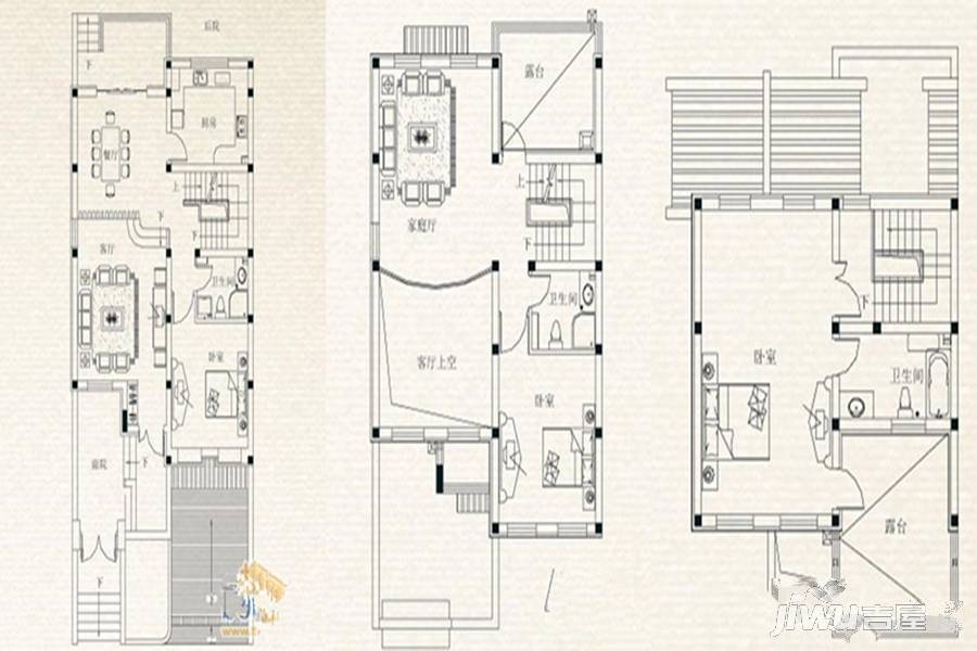 一山一墅3室3厅3卫239㎡户型图