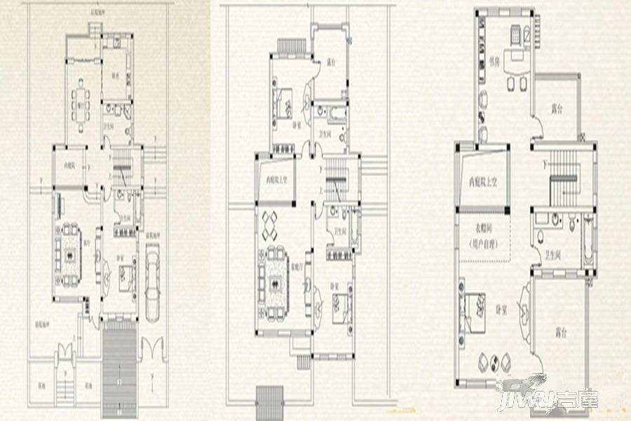 一山一墅5室3厅5卫384㎡户型图