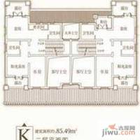 天泰蓝泉别墅4室2厅1卫85.5㎡户型图