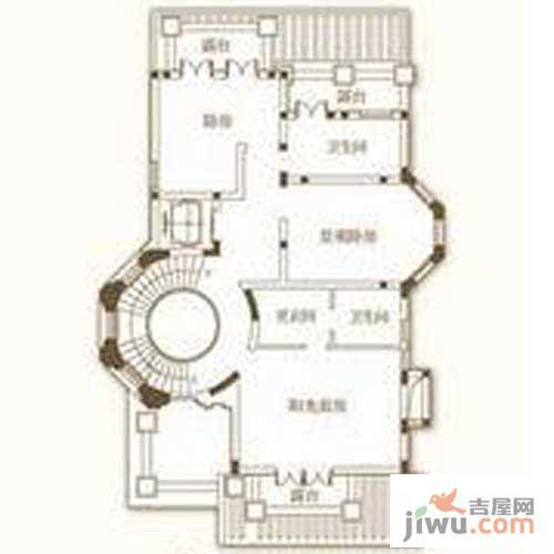 天泰蓝泉别墅4室2厅1卫145.3㎡户型图