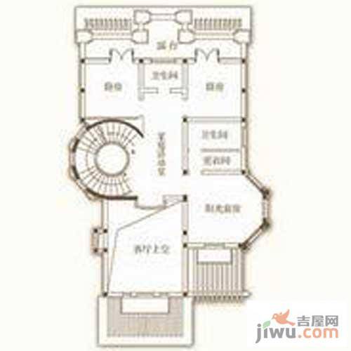 天泰蓝泉别墅4室2厅1卫116.7㎡户型图