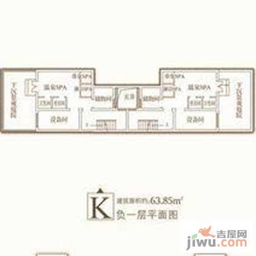 天泰蓝泉别墅2室1厅0卫63.9㎡户型图