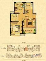 中南世纪城（林樾）2室2厅1卫76㎡户型图