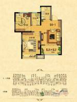 中南世纪城（林樾）2室1厅1卫75㎡户型图