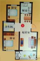 白沙上苑2室2厅1卫75㎡户型图