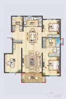 招商海德公学3室2厅2卫125㎡户型图