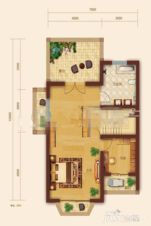 鼎峰中央公园5室3厅4卫354㎡户型图