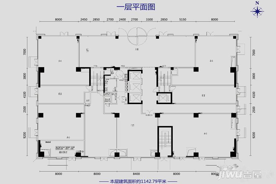 航运大厦普通住宅1142.8㎡户型图