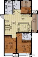 国信紫玉台3室2厅2卫115.8㎡户型图