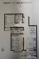 平度万科城2室2厅1卫90㎡户型图