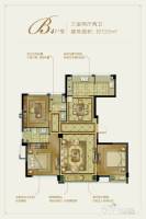 绿城·蘭园3室2厅2卫120㎡户型图