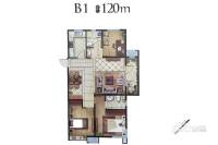 国信紫玉台3室2厅2卫120㎡户型图