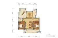 天泰阳光水岸2室2厅2卫110㎡户型图