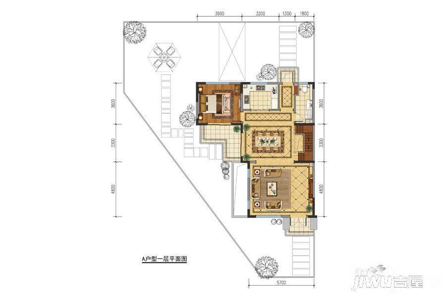 天泰阳光水岸5室4厅4卫215㎡户型图