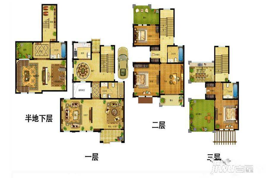 明德小镇二期4室2厅4卫244㎡户型图