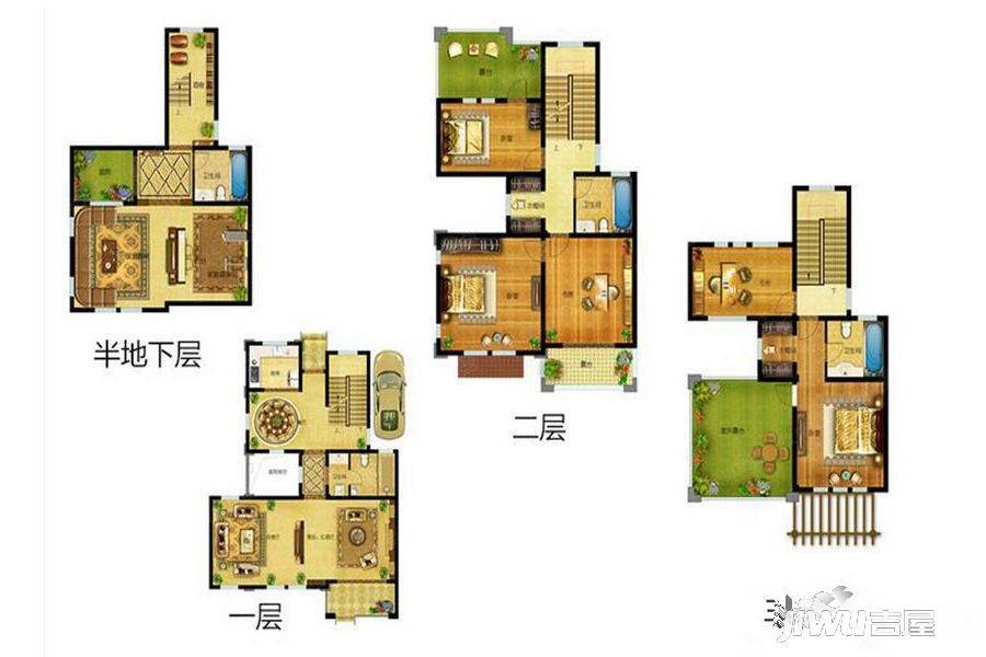 明德小镇二期5室2厅4卫277㎡户型图