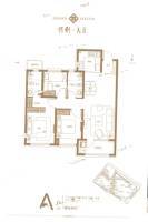 保利天汇3室2厅2卫113㎡户型图