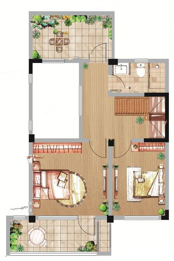 东方时尚中心4室2厅2卫155㎡户型图