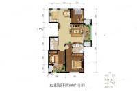 永合萃英花园3室2厅2卫108㎡户型图