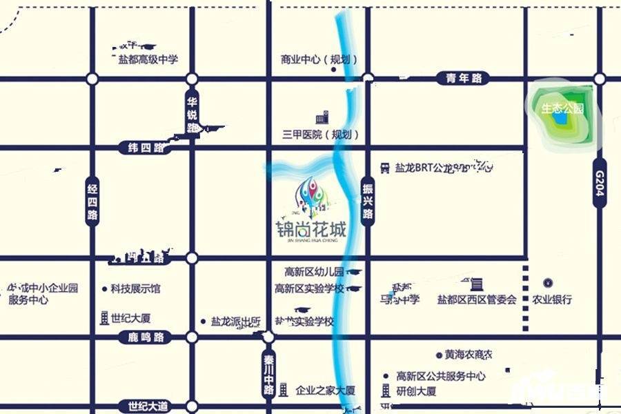锦尚花城位置交通图图片