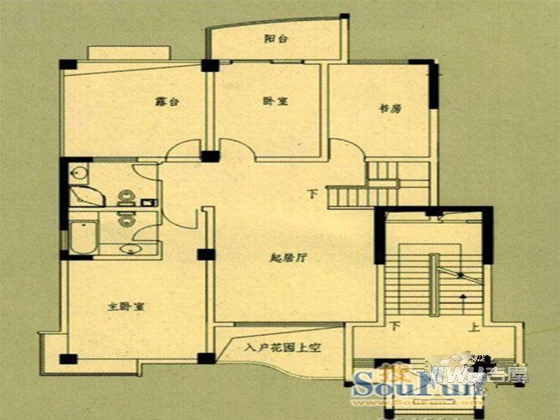 国飞尚城2室2厅1卫98㎡户型图