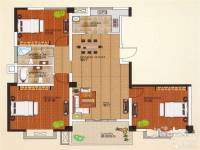 金大洋花园3室2厅2卫户型图