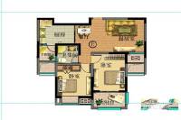 翰庭雅苑2室1厅1卫81.5㎡户型图