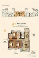 金辉城3室2厅2卫108㎡户型图