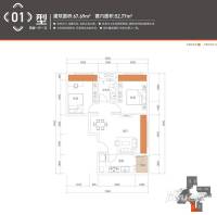 世纪金马MINI时代2室1厅1卫67.7㎡户型图