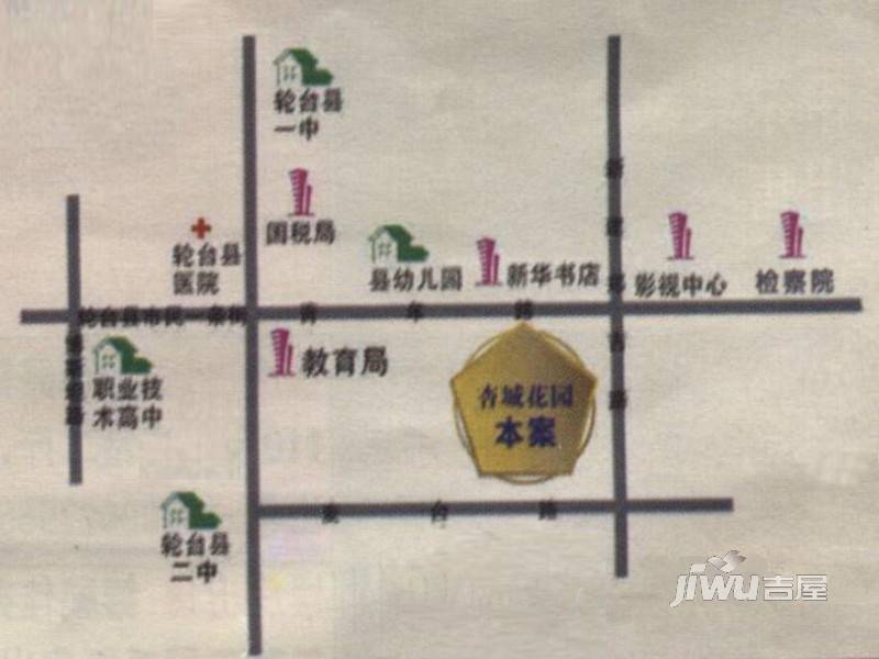 杏城花园位置交通图1