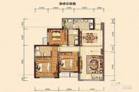 领地凯旋公馆3室2厅2卫126.6㎡户型图