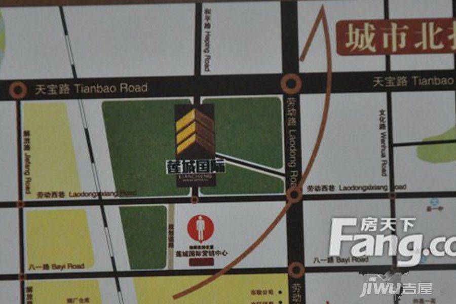 莲城国际位置交通图图片
