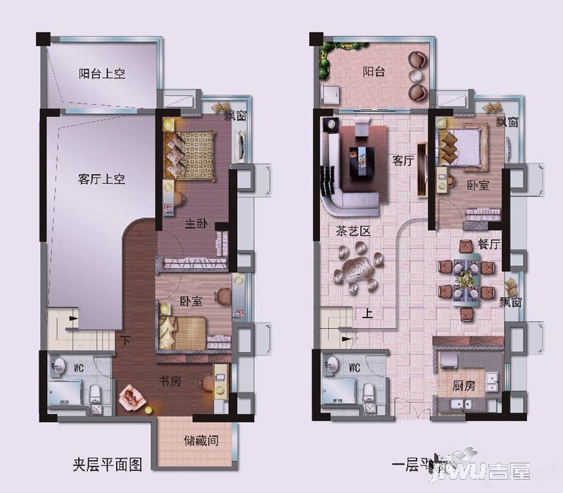 张家港碧桂园4室2厅2卫86㎡户型图