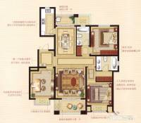 联峰雅园3室2厅2卫127㎡户型图