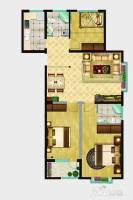 烟台新都汇3室2厅2卫131.5㎡户型图