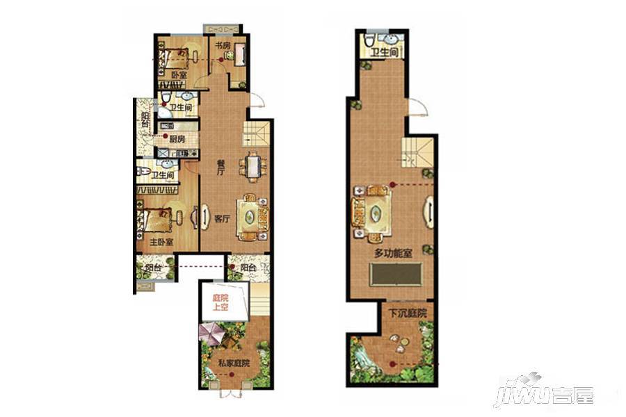 万城一品洋房3室2厅2卫117㎡户型图